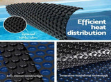 Aqua Buddy Pool Cover 600 Micron 11x4.8m w/ Roller 5.55m Black Solar Blanket PC-110X48-XL-BK-BL-ROLLER-BU
