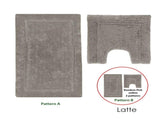 2200GSM 2 Pce Axel 100% Cotton Bath Mat Set Latte V442-UNA-BATHM-AXEL-LATTE-SH