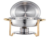 Chafing Dish Buffet Set, 5 Qt 4 Pack, Stainless Steel Chafer with 4 Full Size Pans, Round Catering V952-YXBXGSTGK4JT0HGMLV0