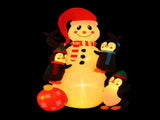Jingle Jollys Christmas Inflatable Snowman 1.8M Height LED Outdoor Decorations Warm Light XMAS-INF-SNOWMAN-6FT-WW