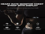 Smart Fitness Heart Rate Monitor Chest Strap with Data Display - IP67 Waterproof, Rechargeable, BLE V888-ELOSUNG35886