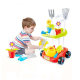 Children's Gardening Trolley Set with Fake Garden Tools for Toddlers V196-667-44