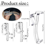 Textile Curtain Clips, 18-Piece Clear Curtain Positioning Clips, 2.1in Plastic Hidden Curtain Clips, V1369-AZ3-W-17850