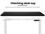 Artiss Standing Desk Frame Only Dual Motor Motorised Adjustable 125KG Load White HASD-B-M10-WH
