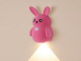 Adorable bunny-shaped motion sensor wall light with magnetic mounting, flicker-free LED, and three V1341-ZY-LBKH5RCF-PINK-3PCS