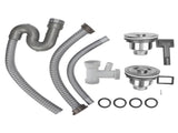 Stainless Steel S Bending Pipe Bathroom Basin Sink Water Drain Plug Draining Tool V1294-YM0901-JY36639