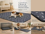 2pcs Grey Bone Print Pet Pad, Size XL V1221-XM-CWD-016