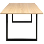 Aconite Dining Table 210cm Solid Messmate Timber Wood Black Metal Leg - Natural V315-VOD-OHIO-07