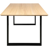 Aconite Dining Table 210cm Solid Messmate Timber Wood Black Metal Leg - Natural V315-VOD-OHIO-07