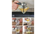 200ml Oil Honey Dispenser - Syrup Sauce Glass Pourer - Diamond Pot and Stand V238-SUPDZ-39950963802192