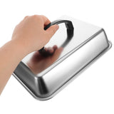 Rectangular Metal Basting Cover for Griddles and Home Cooking, Kitchen Accessory for Even Heat V1369-AZ3-W-18716