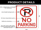 Amylove 6 Pcs No Parking Signs with Symbol, 14 x 10 Inches Reflective Rust Free Aluminum Sign, UV V1258-DP02-C-781