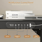 Electric Standing Desk with Drawer, One-Piece Glass Desktop, Black, 120x60cm V178-59303