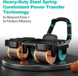 Automatic Rebound Ab Roller with Six-Point Elbow Support & Phone Holder for Home Gym Core Workout V1107-CS-LZCJFLC