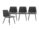 Levede 8x Dining Chairs Kitchen Velvet Grey CH1057-FL-4-GYX2
