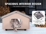 Elevated Heated Cat House, Outdoor Kitty Shelter Timer, 600D Oxford Cloth Foldable Cat Shelter V952-FWSBYMBHSNJBXCGRFV3