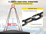 Chain Sling 5/16" X 10' Engine Lift Chain G80 Alloy Steel Engine Chain Hoist Lifts 3 Ton with 4 Leg V952-3MSGLT00000000001V0