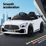 Kids Electric Ride On Car Mercedes-Benz AMG GTR Licensed Toy Cars Remote White RCAR-AMGGTR-S-WH