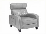 Artiss Massage Recliner Chair Small Recliner Sofa for Adults Fabric Grey RECLINER-A1-MSG-GY