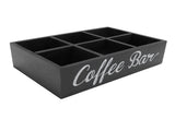 Coffee Station Organizer with Divider Wooden Coffee Bar Accessories Storage Box Tea Bags Coffee Pods V1294-YM0901-3118240275211