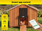 Giantz Automatic Chicken Coop Door 37cm Solar Powered Smart App Control Black FIK-COOP-DOOR-SOLAR