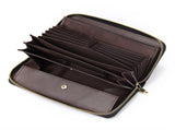 Dark Blue Premium Genuine Leather RFID Blocking Long Wallet - Unisex Multi-Card Organizer Clutch V888-ELOSUNG27838