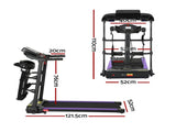 Everfit Treadmill Electric Home Gym Fitness Exercise Machine w/ Massager 400mm TMLL-400-MSG