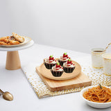 Home Use Wooden Plates for Serving Charcuterie and Desserts Polished Finish V1369-AZ3-W-16541
