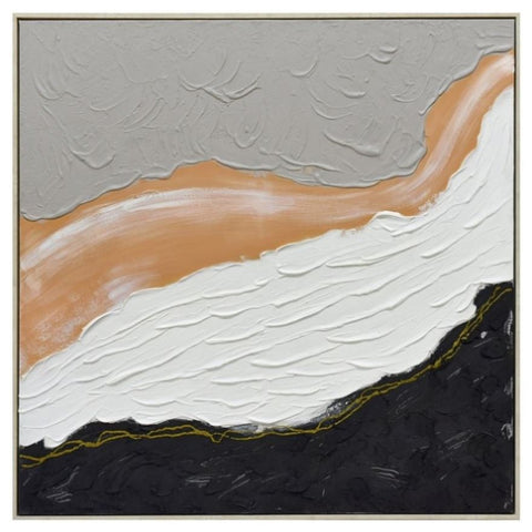 100X100cm Golden Divide Light Wood Framed Hand Painted Canvas Wall Art V411-SOK-HMTWF-1-22347ND