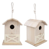 Mini Outdoor Wooden Bird House Nesting Cage Accessory for Garden Patio Decoration Ornament V1294-YM0901-3111200119911