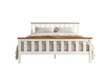 Artiss Bed Frame Double Size Wooden White PONY WBED-D-TC18-137-AB