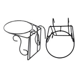 2-piece suspended track flower basket, outdoor railing flower pot rack, garden plant rack V1366-AZ2-W-13409