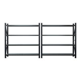 Giantz 4Mx2M Garage Shelving Warehouse Rack Black WR-F-20205-200BK-ABCX2