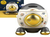 Cartoon Style Space Rocket Piggy Bank Money Bank Money Saving Jar Boys Girls Gift Luxurious Grey V1294-YM0703-3117230042014
