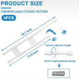 4 Pcs Double RV Refrigerator Bars Adjustable Fridge Tension Rods RV Refrigerator Kitchen V1369-AZ3-W-11806