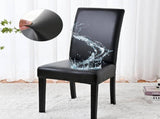 Chair Covers for Dining Chairs Set of 4, Super Stretch Waterproof Kitchen Chair Covers Thickened V1192-AZ-W-3543