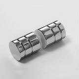 100cm Frameless Diamond Shower Screen Channels with SS Hinges in Chrome, Round Handles V63-911541