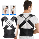 NNEOBA Back Brace Posture Corrector for Men - Adjustable Full Back Support V728-1005007148545663-BLACK-XXL