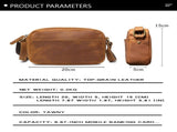 Premium Full Grain Messenger Bag for Men Retro Casual Commuter Shoulder Bag Multi-Purpose V1221-XM-LB5647-ZS202
