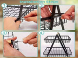 Heavy-Duty Metal Fruit Storage Basket Space-Saving Organizer for V1102-JSSGL002