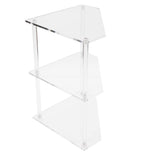 Acrylic Corner Side Table Small 3 Tier Triangular End Table for Living Room Bedroom Study V1294-YM0901-3116250002011