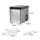 Spector Ice Maker Commercial 2.1L Portable Silver ICE1004-15KG-SS_NZ