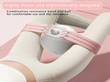 Pink 3-Level Resistance Pelvic Floor & Inner Thigh Trainer - Multi-Function Kegel Exercise Set with V888-ELOSUNG45368