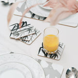 8 Pcs Clevinger MDF Placemats and Coasters Bamboo V1181-CV0289-CV0290