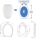 Premium Elongated Toilet Seat with Toilet Seat Bumpers V1258-DP02-C-839