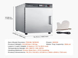 Electric Hot Box Food Warmer, 5-Tier Commercial Warming Cabinet with Water Tray, Single-Door and V952-XXSPBWJ5CDKB3Q9TF001V3