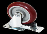 4 Pack 5 Inch Heavy Duty Locking Caster Wheels Swivel Plate Castors V63-954641