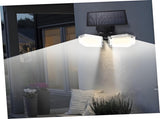 4-Pack Solar Motion Sensor Wall Lights Double-Head Adjustable Cob LED Outdoor Lights for Garden, V1107-SOLAR MOTION SENSOR WALL LIGHTS2