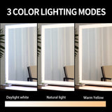 Large Hollywood Makeup Mirror 3 Modes Lighted and Smart Touch Control V178-84958