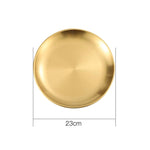 SOGA 23cm Premium Gold Grilling Plate Durable Heat Resistant Perfect for BBQs and Outdoor Cooking VICPLATE60